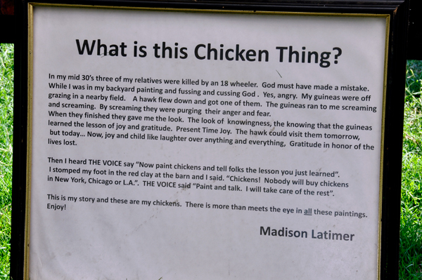 Chicken thing sign